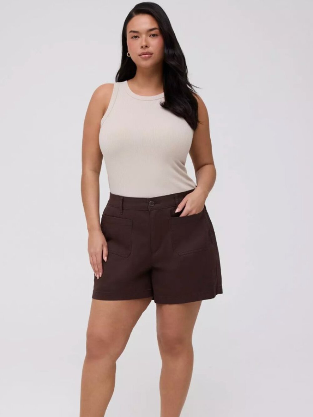 Torrid 5 Inch Lightweight Twill Refined Black Short Size 12 (Torrid sz 0)
